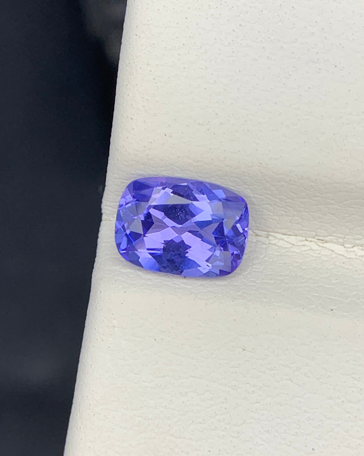 Natural AA Blue Tanzanite 1.06 Carat 7.4x5.4 MM Cushion Shape Faceted Gemstone 