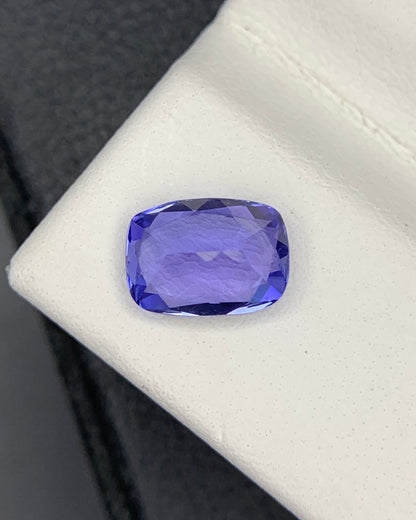 Natural AA Blue Tanzanite 1.06 Carat 7.4x5.4 MM Cushion Shape Faceted Gemstone 