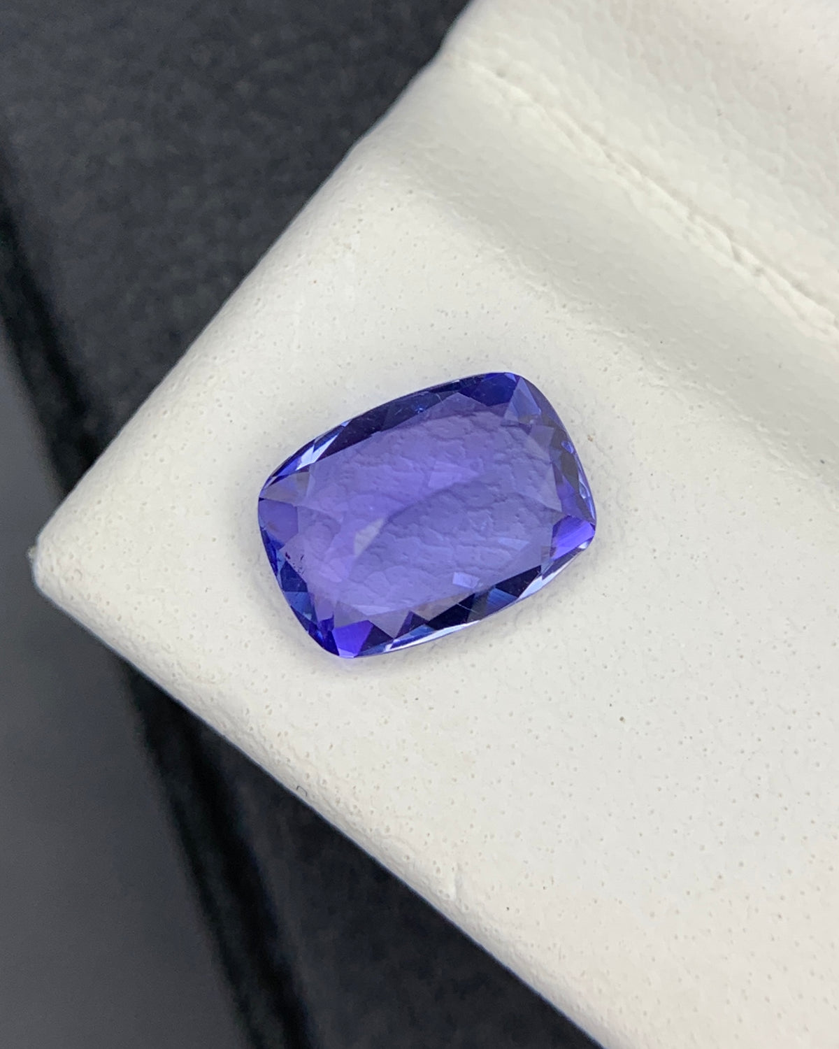 Natural AA Blue Tanzanite 1.06 Carat 7.4x5.4 MM Cushion Shape Faceted Gemstone 