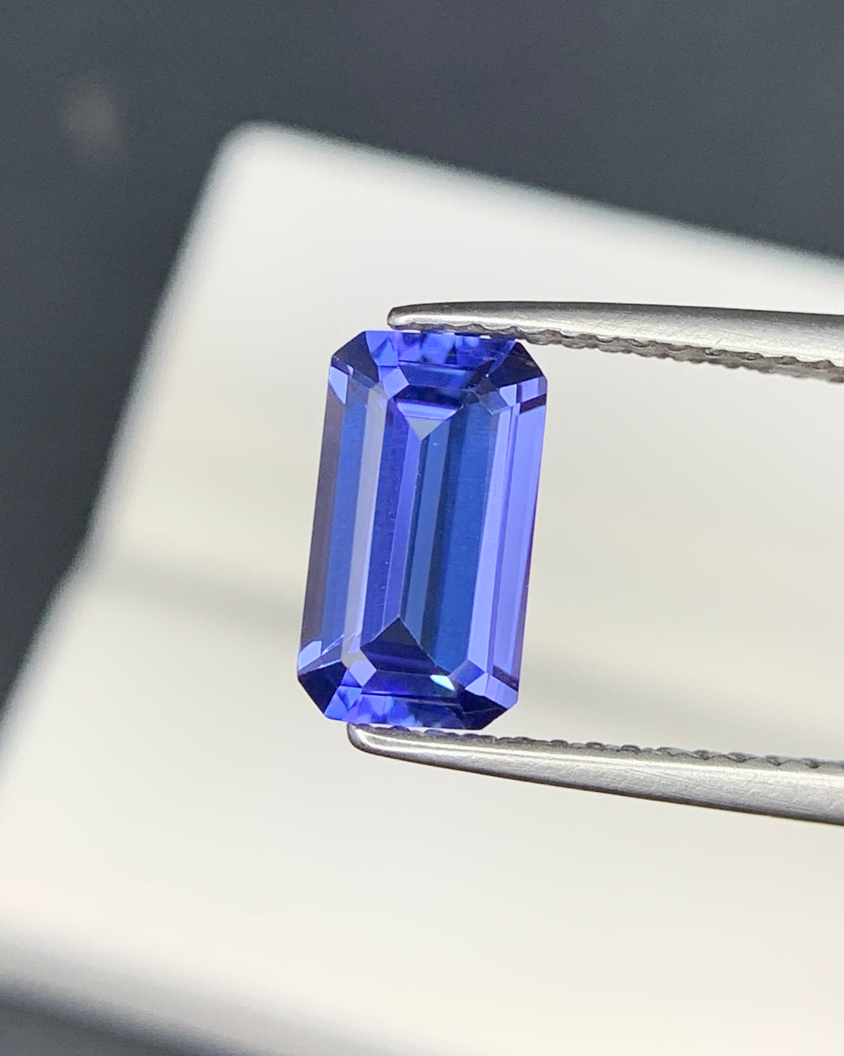 Natural AA Blue Tanzanite 1.37 Carat 9x5x3.3 MM Octagon Shape Faceted Gemstone