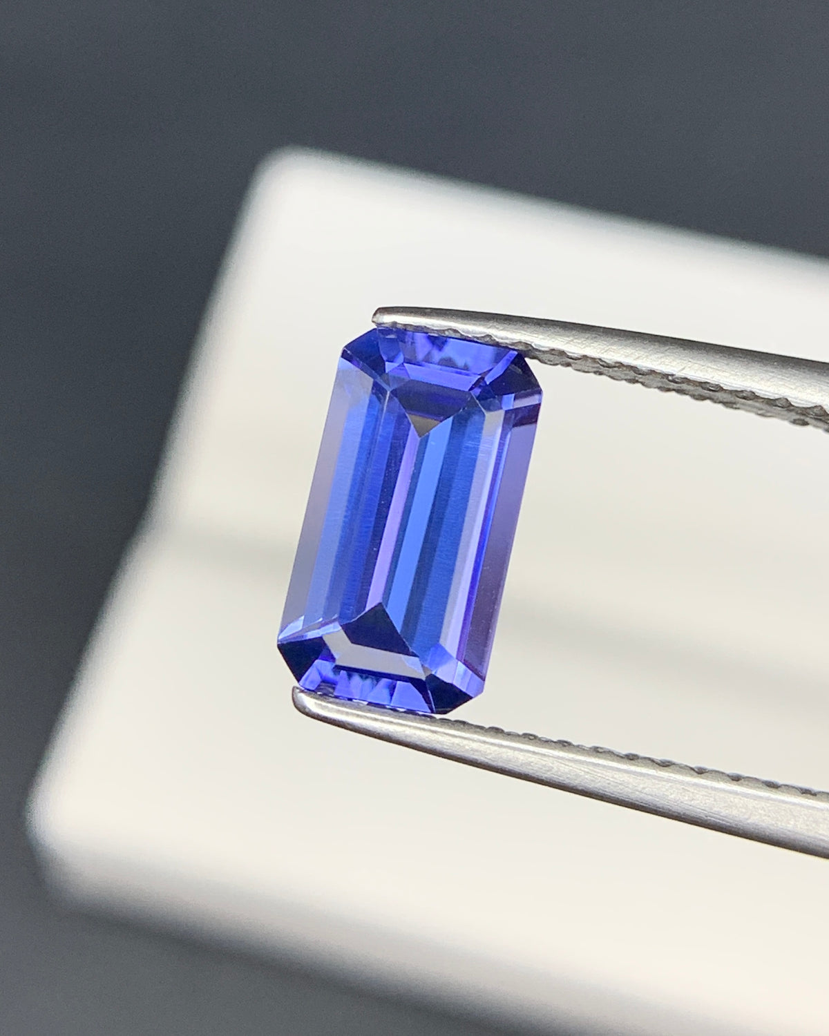 Natural AA Blue Tanzanite 1.37 Carat 9x5x3.3 MM Octagon Shape Faceted Gemstone