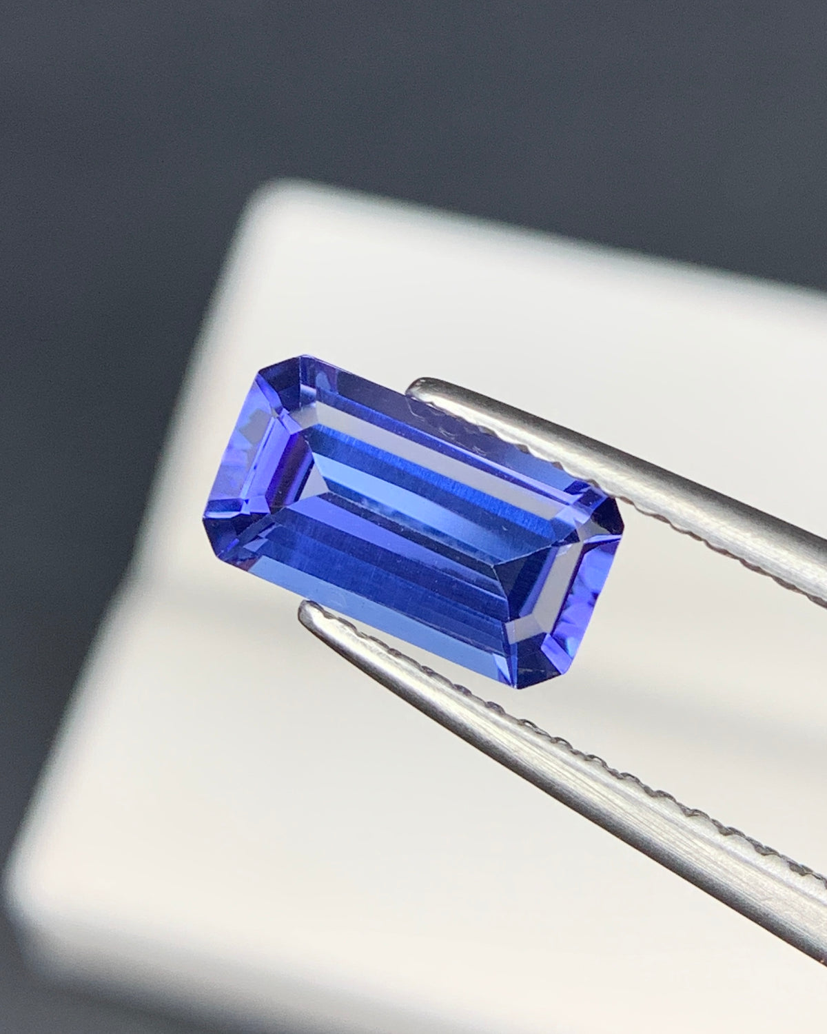Natural AA Blue Tanzanite 1.37 Carat 9x5x3.3 MM Octagon Shape Faceted Gemstone