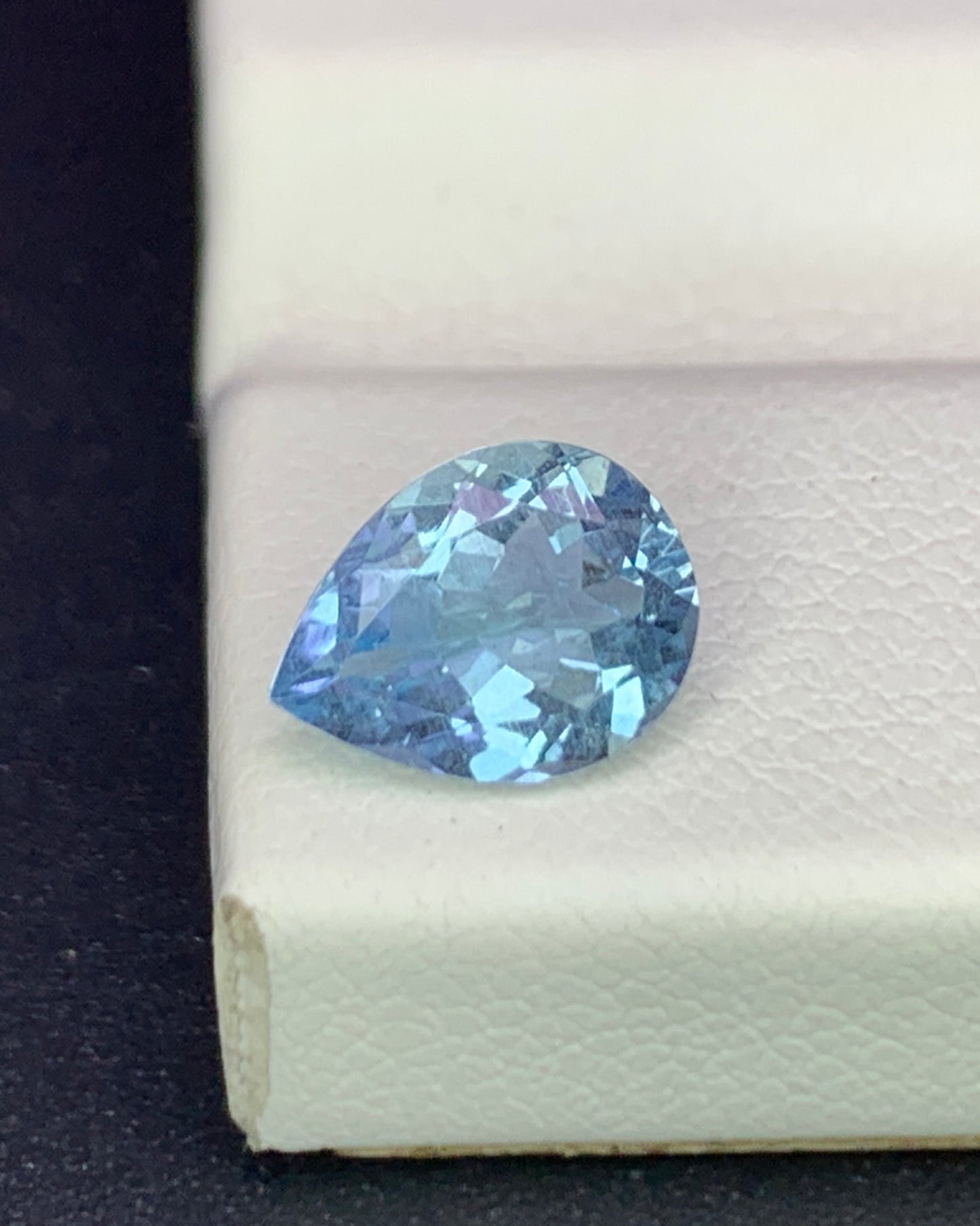 Natural Santa Maria Aquamarine 0.91 Carat 8x6 MM Pear Shape Faceted Gemstone