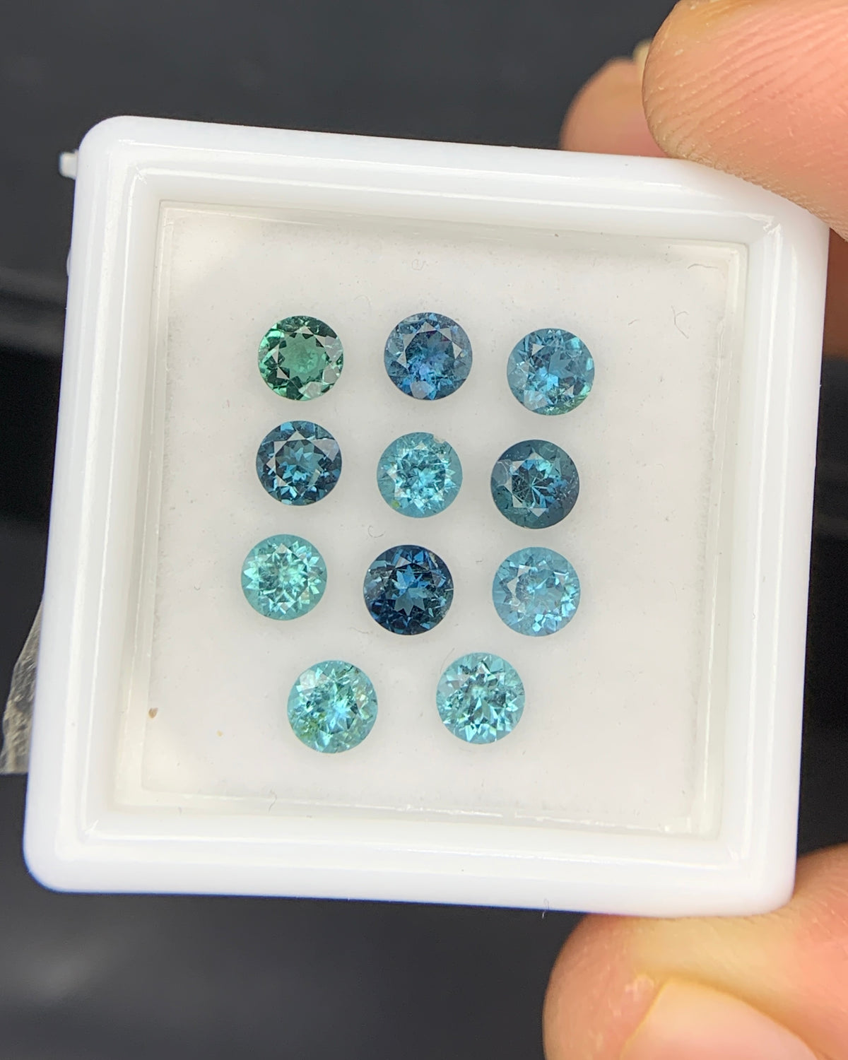 Natural Namibian Tourmaline 1.78 Carat 3.5x3.5 MM Round Shape Faceted Gemstone 11 Piece Lot