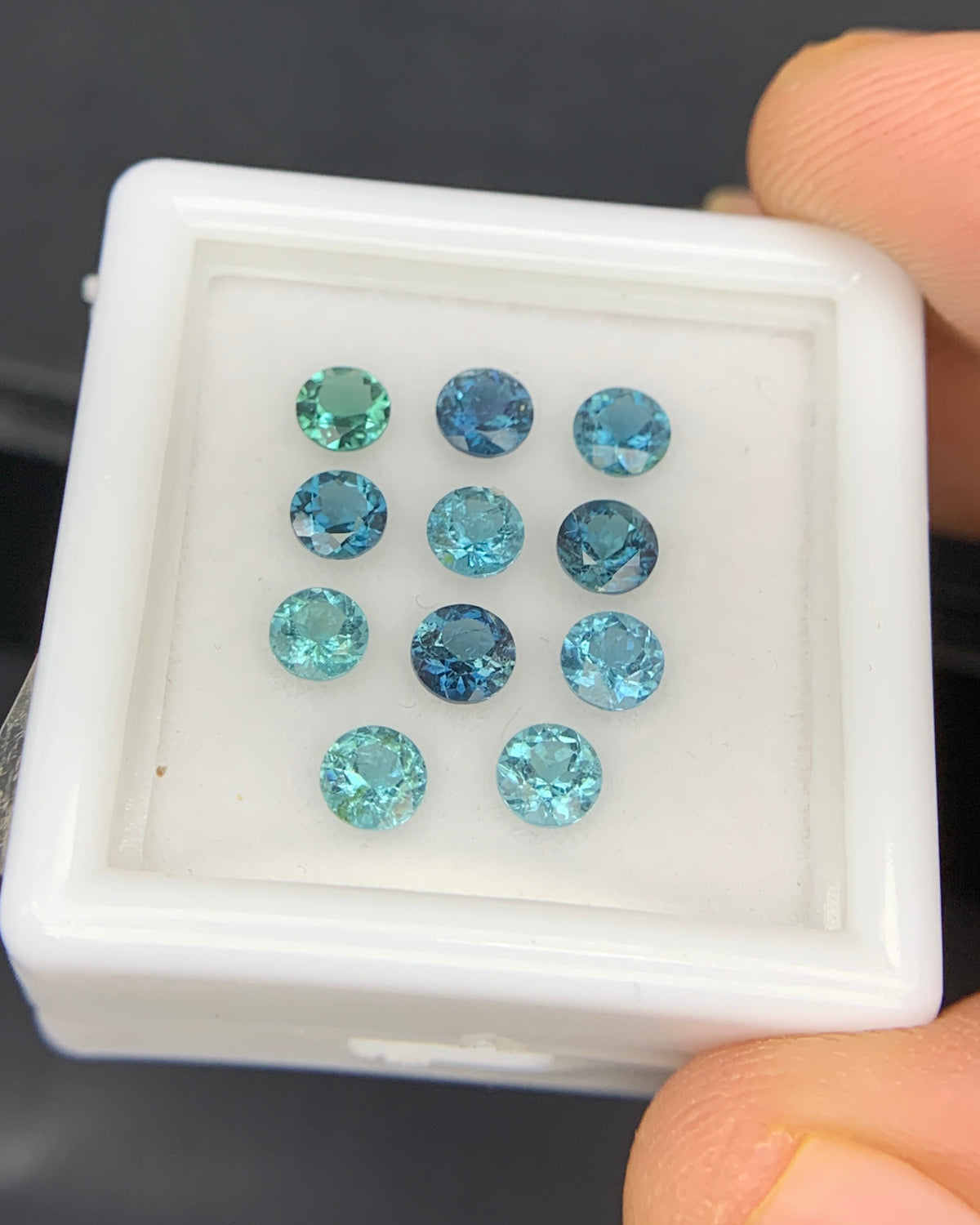 Natural Namibian Tourmaline 1.78 Carat 3.5x3.5 MM Round Shape Faceted Gemstone 11 Piece Lot