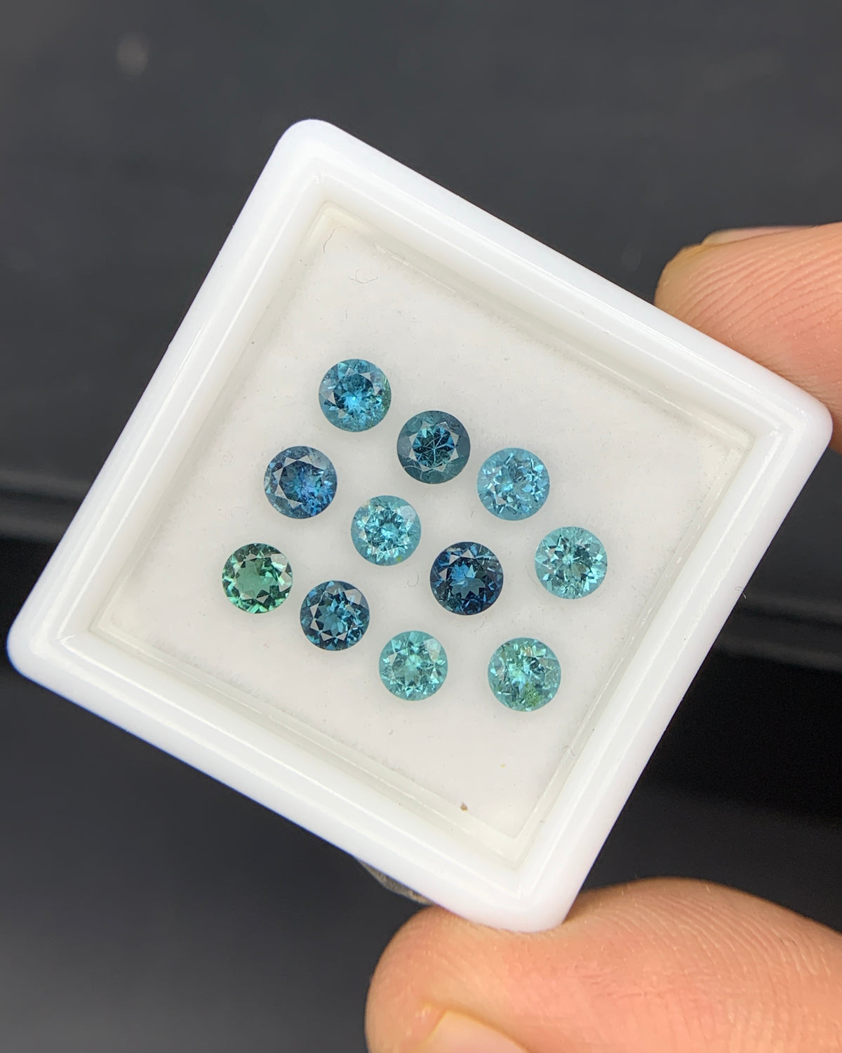 Natural Namibian Tourmaline 1.78 Carat 3.5x3.5 MM Round Shape Faceted Gemstone 11 Piece Lot