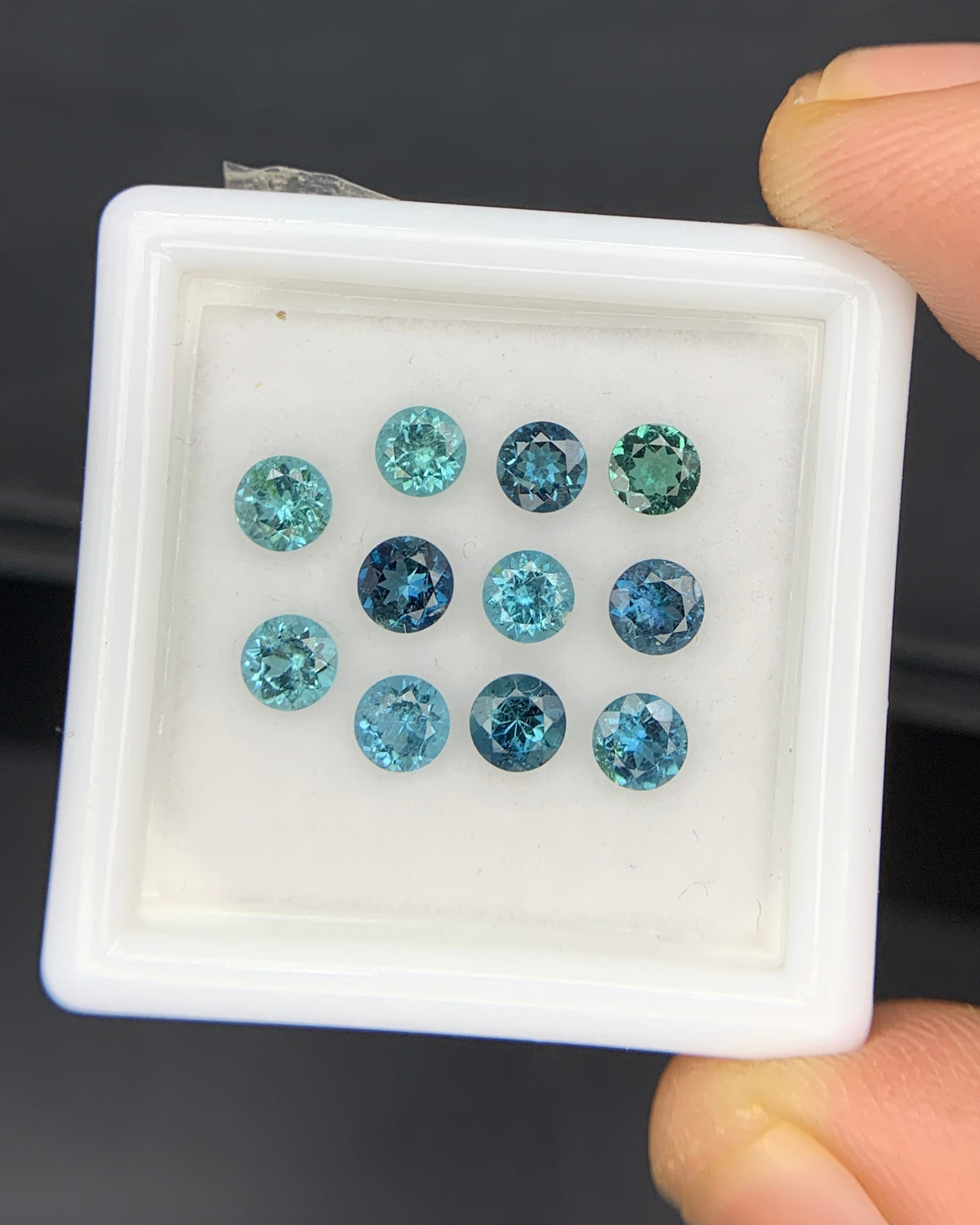 Natural Namibian Tourmaline 1.78 Carat 3.5x3.5 MM Round Shape Faceted Gemstone 11 Piece Lot