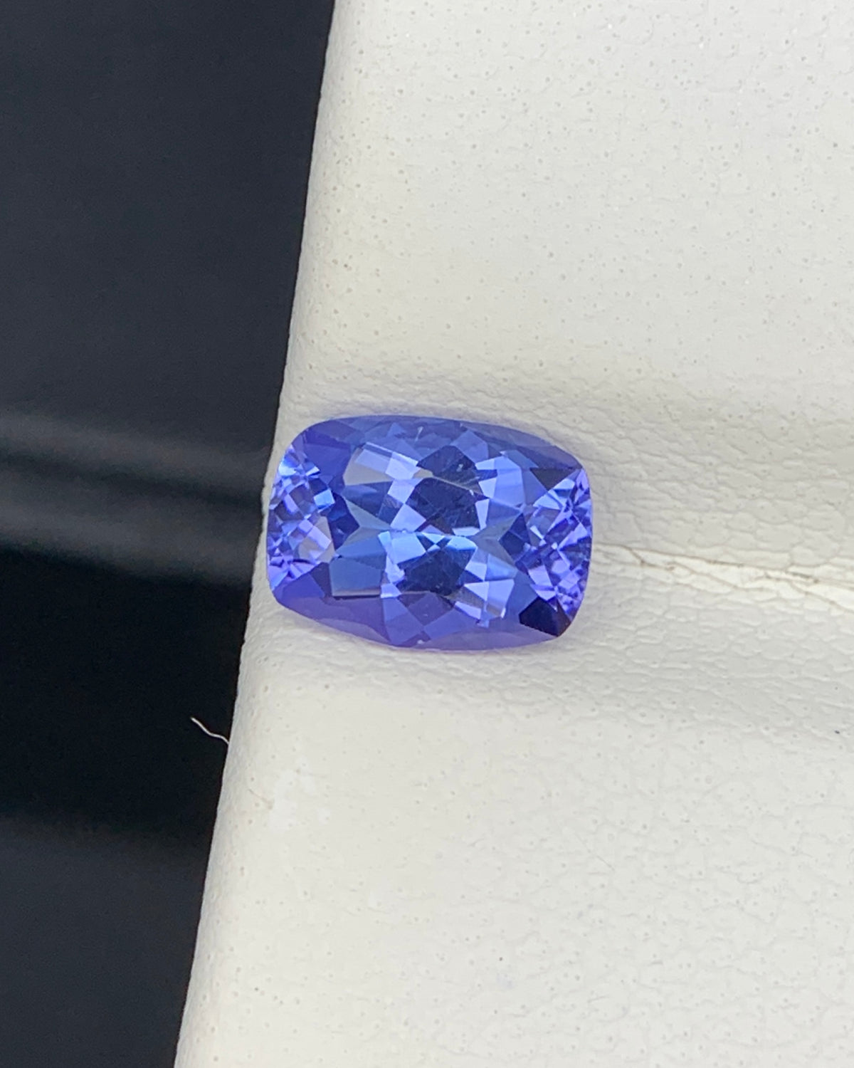 Natural AA Blue Tanzanite 1.08 Carat 7.4x5.3x3.8 MM Cushion Shape Faceted Gemstone