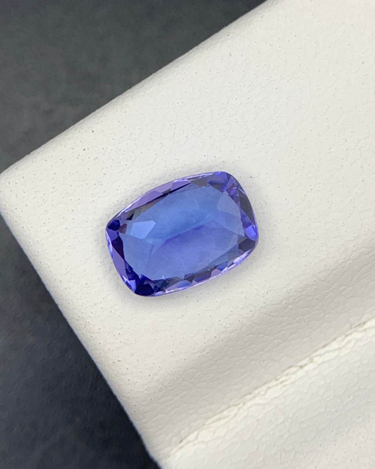 Natural AA Blue Tanzanite 1.08 Carat 7.4x5.3x3.8 MM Cushion Shape Faceted Gemstone