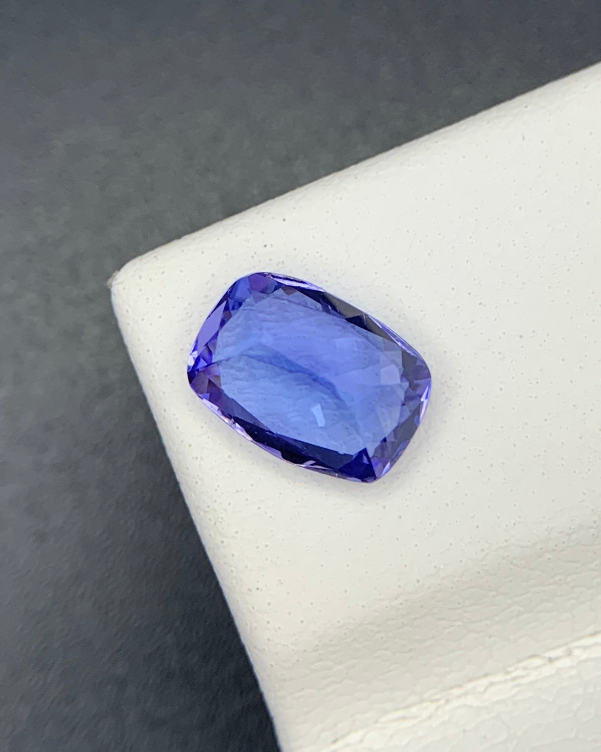Natural AA Blue Tanzanite 1.08 Carat 7.4x5.3x3.8 MM Cushion Shape Faceted Gemstone
