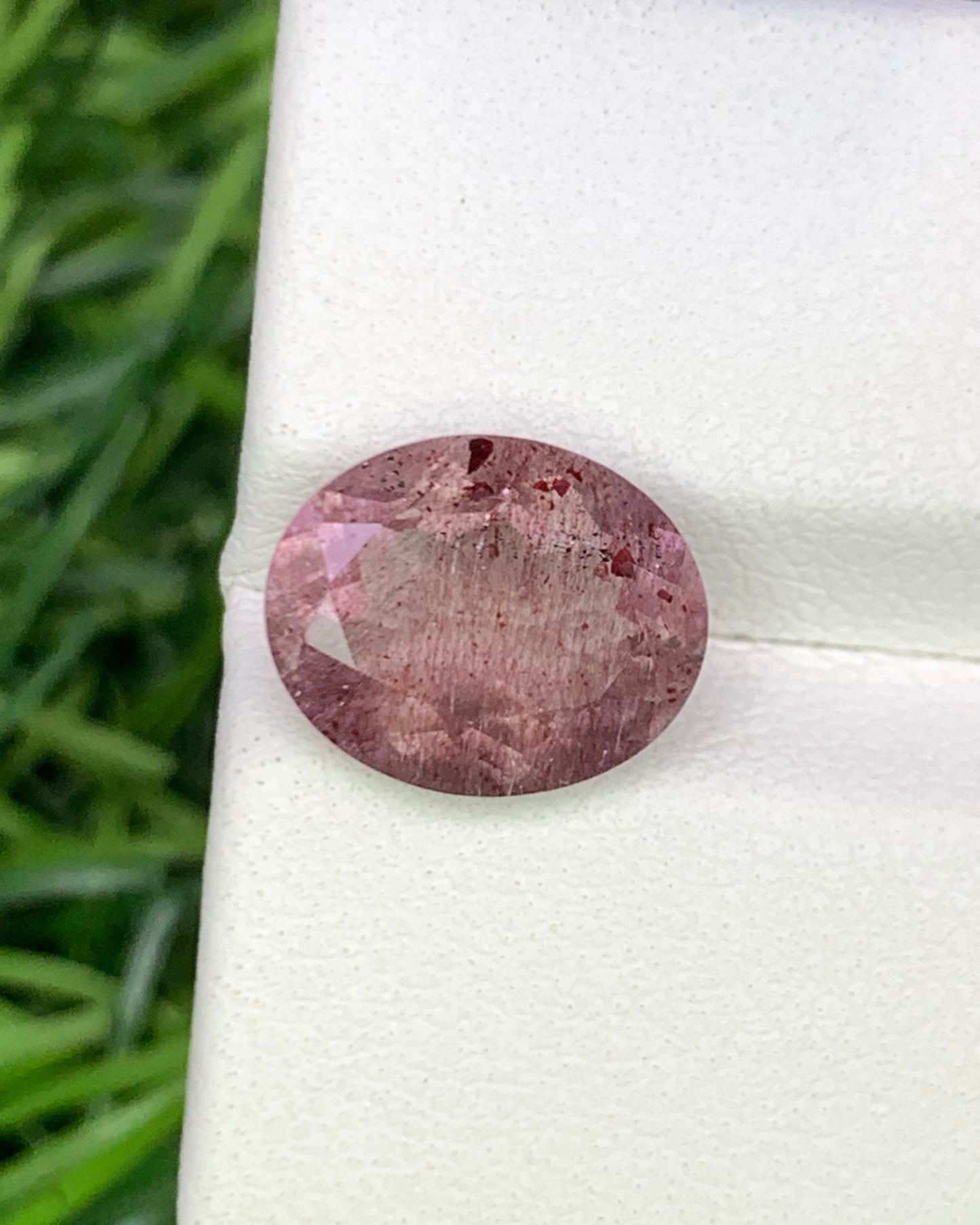 Natural Super Seven 3.16 Carat 11x9 MM Oval Shape Faceted Gemstone with 7 Crystals Healing Stone Seven Chakra Melody Stone