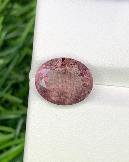 Natural Super Seven 3.16 Carat 11x9 MM Oval Shape Faceted Gemstone with 7 Crystals Healing Stone Seven Chakra Melody Stone