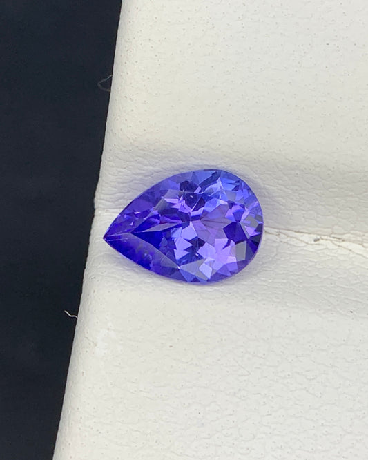 Natural AA+ Blue Tanzanite 1.00 Carat 8.1x5.7 MM Pear Shape Faceted Gemstone 