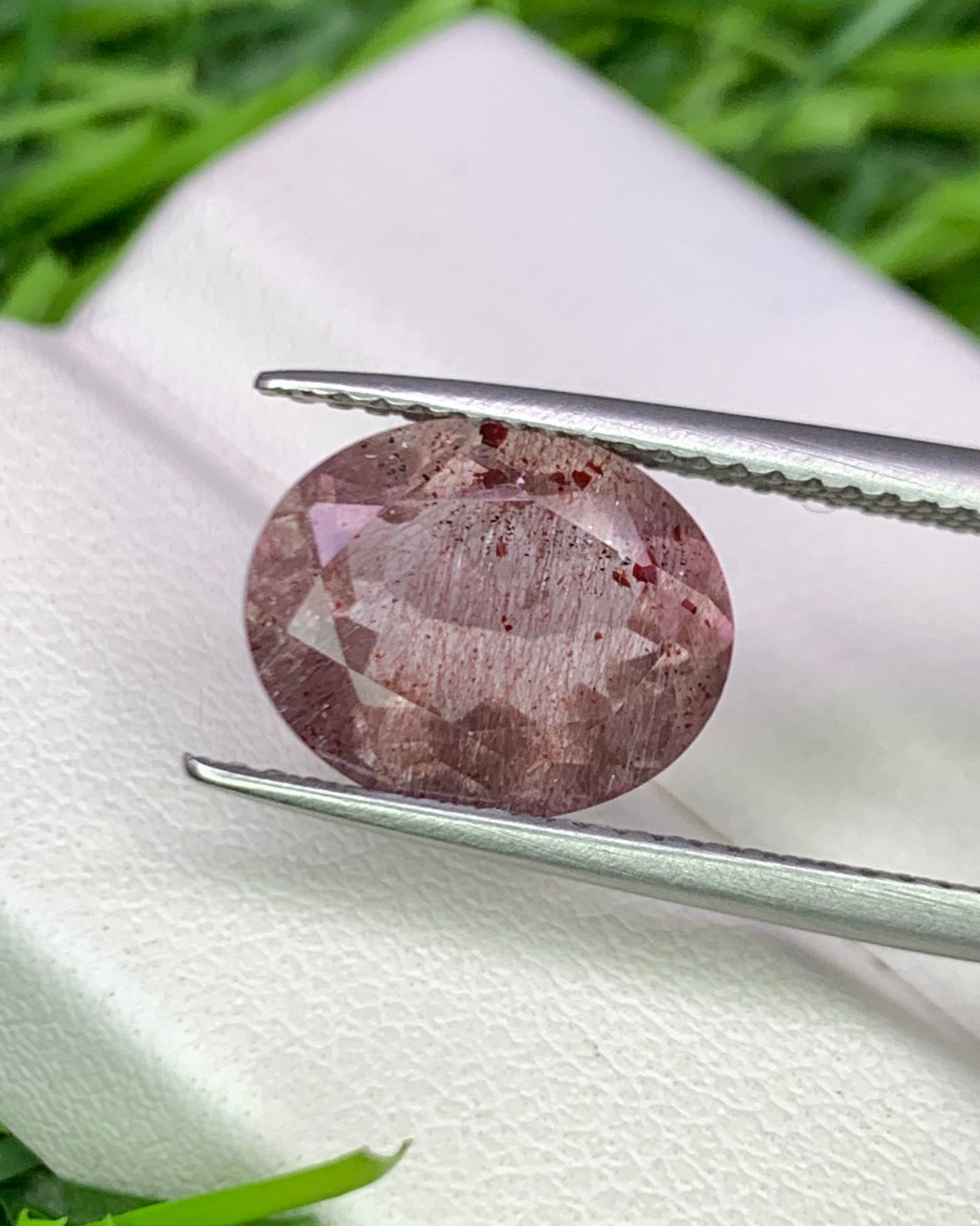 Natural Super Seven 3.16 Carat 11x9 MM Oval Shape Faceted Gemstone with 7 Crystals Healing Stone Seven Chakra Melody Stone