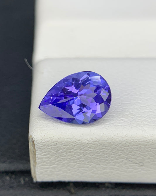 Natural AA+ Blue Tanzanite 1.00 Carat 8.1x5.7 MM Pear Shape Faceted Gemstone 