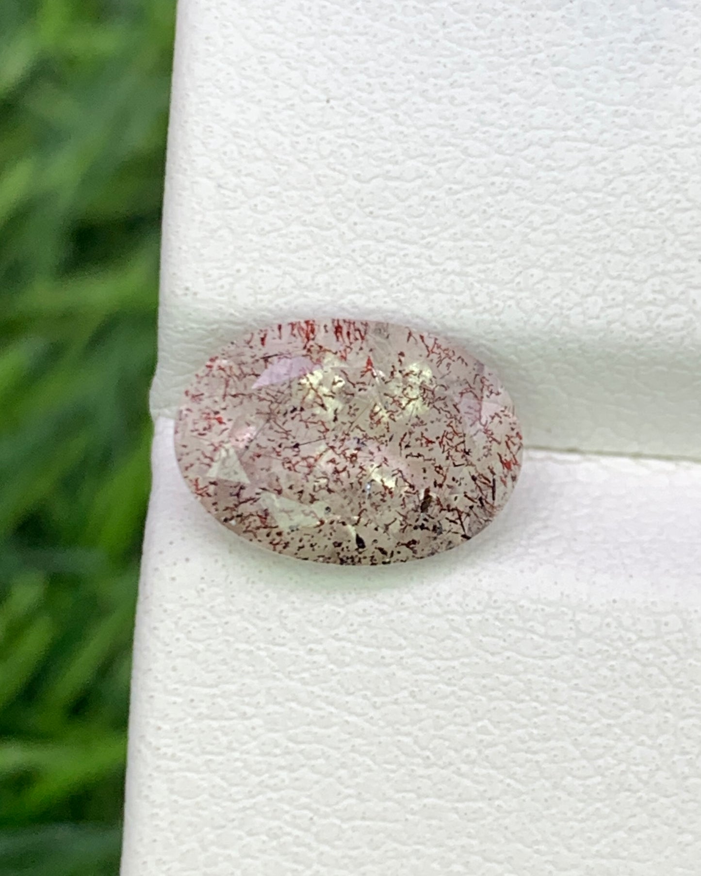 Natural Super Seven 2.36 Carat 10.6x7.5 MM Oval Shape Faceted Gemstone with 7 Crystals Healing Stone Seven Chakra Melody Stone