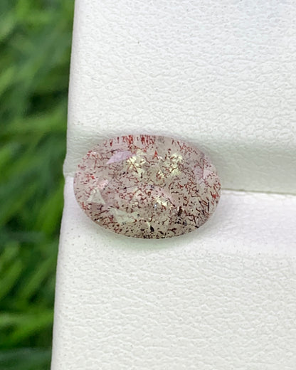 Natural Super Seven 2.36 Carat 10.6x7.5 MM Oval Shape Faceted Gemstone with 7 Crystals Healing Stone Seven Chakra Melody Stone