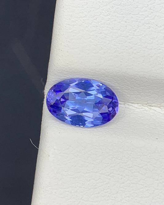 Natural AA Blue Tanzanite 1.21 Carat 8.5x5.7x3.6 MM Oval Shape Faceted Gemstone