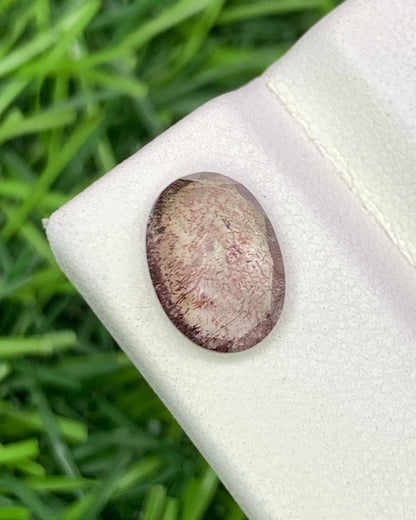 Natural Super Seven 2.36 Carat 10.6x7.5 MM Oval Shape Faceted Gemstone with 7 Crystals Healing Stone Seven Chakra Melody Stone