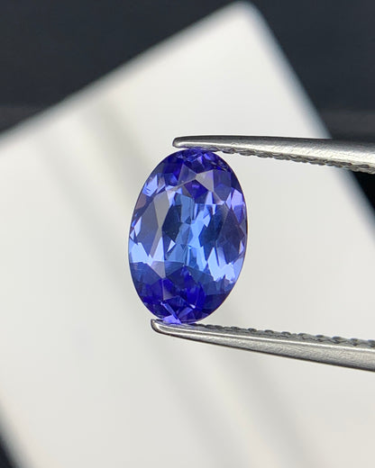 Natural AA Blue Tanzanite 1.21 Carat 8.5x5.7x3.6 MM Oval Shape Faceted Gemstone