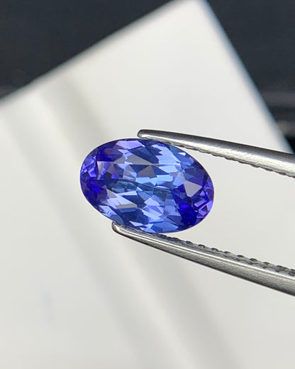 Natural AA Blue Tanzanite 1.21 Carat 8.5x5.7x3.6 MM Oval Shape Faceted Gemstone