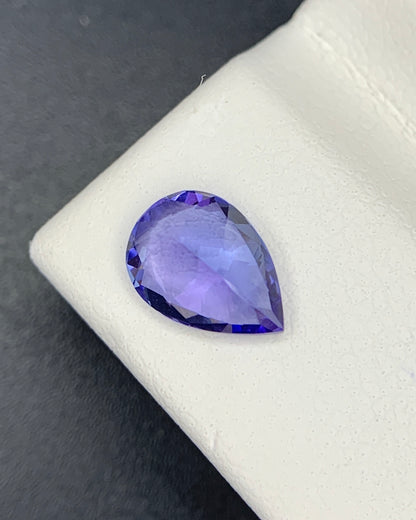Natural AA Blue Tanzanite 0.98 Carat 8.1x5.7 MM Pear Shape Faceted Gemstone