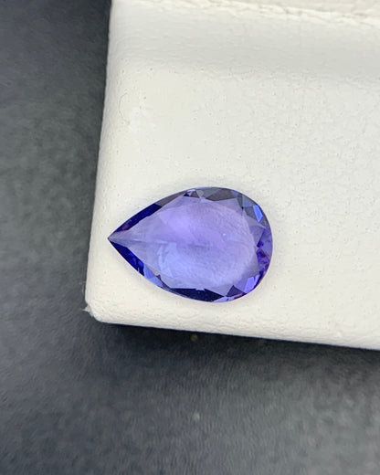 Natural AA Blue Tanzanite 0.98 Carat 8.1x5.7 MM Pear Shape Faceted Gemstone