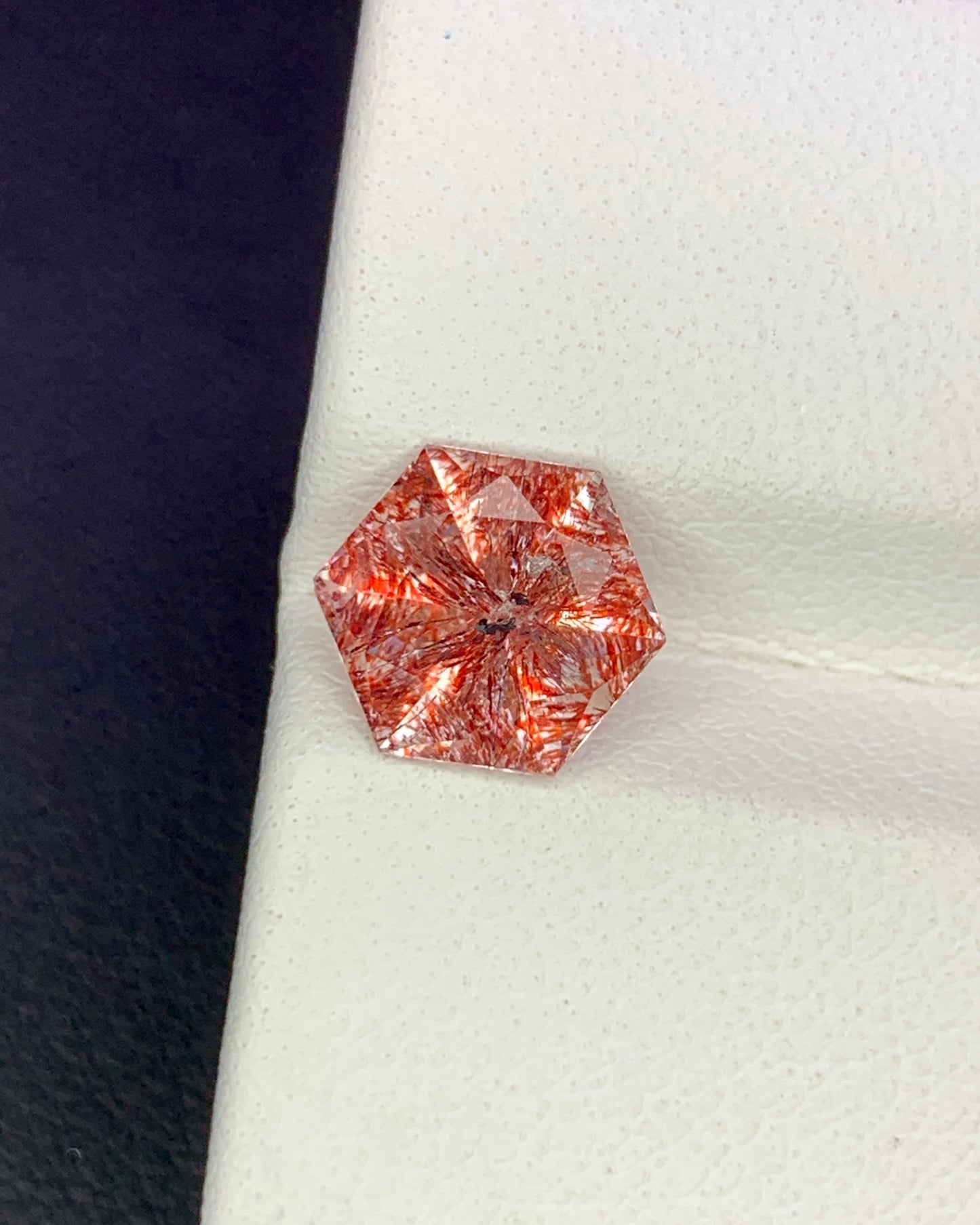 Natural Super Seven 1.22 Carat 7.3x7.3 MM Fancy Shape Faceted Gemstone with 7 Crystals Healing Stone Seven Chakra Melody Stone