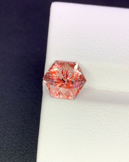 Natural Super Seven 1.22 Carat 7.3x7.3 MM Fancy Shape Faceted Gemstone with 7 Crystals Healing Stone Seven Chakra Melody Stone