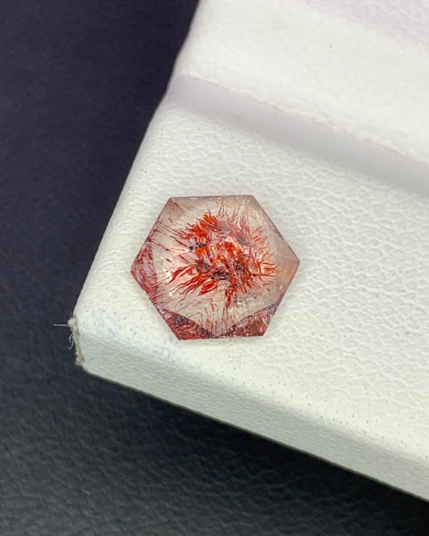 Natural Super Seven 1.22 Carat 7.3x7.3 MM Fancy Shape Faceted Gemstone with 7 Crystals Healing Stone Seven Chakra Melody Stone