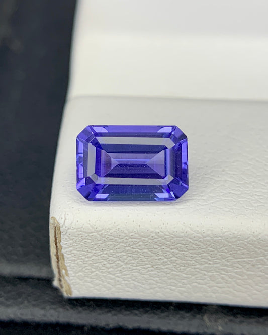 Natural AA+ Blue Tanzanite 1.17 Carat 7.5x5 MM Octagon Shape Faceted Gemstone 