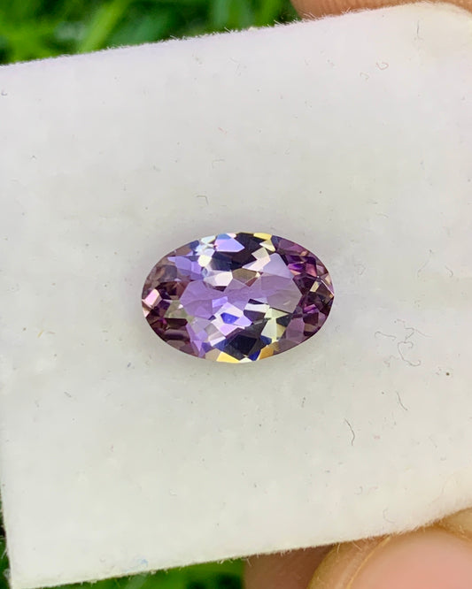 Natural Unheated Bi-Color Tanzanite 1.22 Carat 9x6 MM Oval Shape Faceted Gemstone