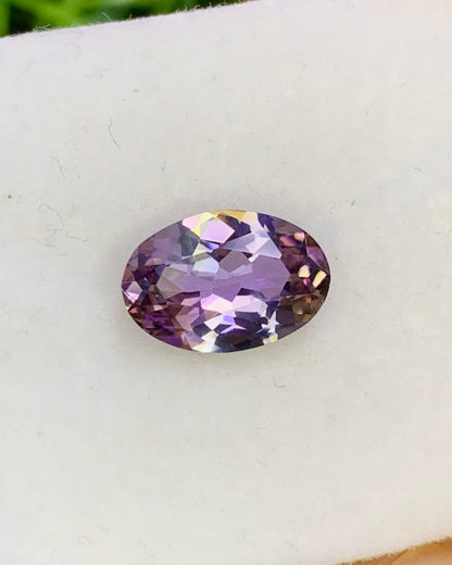 Natural Unheated Bi-Color Tanzanite 1.22 Carat 9x6 MM Oval Shape Faceted Gemstone