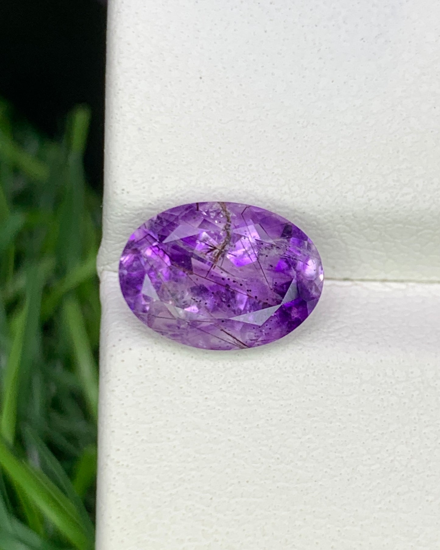 Natural Super Seven 2.45 Carat 10.7x7.7 MM Oval Shape Faceted Gemstone with 7 Crystals Healing Stone Seven Chakra Melody Stone