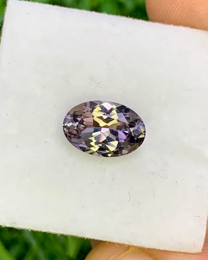 Natural Unheated Bi-Color Tanzanite 1.40 Carat 9x6 MM Oval Shape Faceted Gemstone