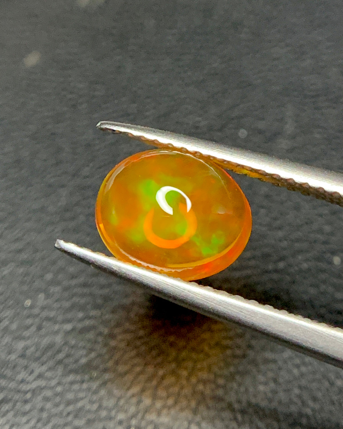 Natural Mexican Fire Opal 1.82 Carat 9x7.4 MM Oval Shape Cabochon Gemstone 