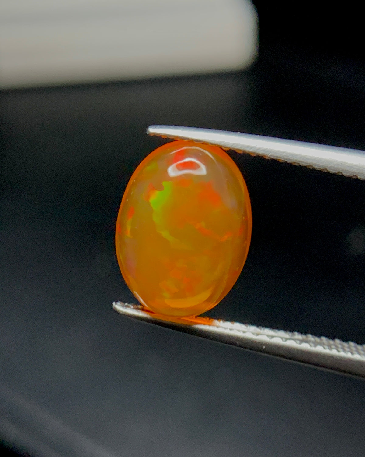 Natural Mexican Fire Opal 2.52 Carat 11.1x8.3 MM Oval Shape Cabochon Gemstone 