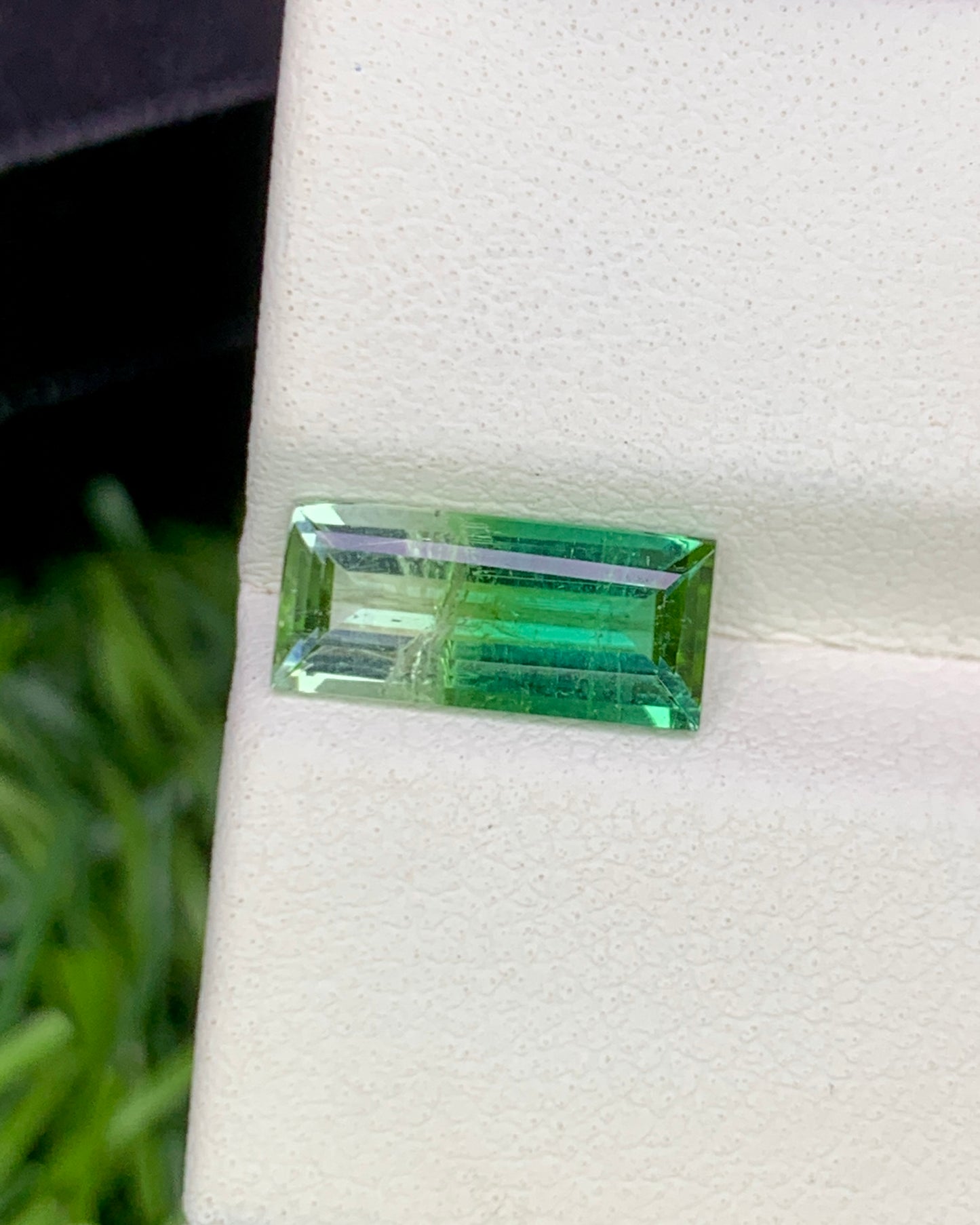 Natural Bi Color Tourmaline 1.58 Carat 11x5 MM Baguette Shape Faceted Gemstone 