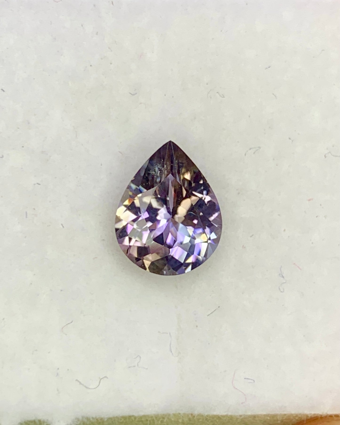 Natural Unheated Bi-Color Tanzanite 0.94 Carat 7.5x6 MM Pear Shape Faceted Gemstone