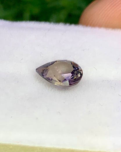 Natural Unheated Bi-Color Tanzanite 0.94 Carat 7.5x6 MM Pear Shape Faceted Gemstone