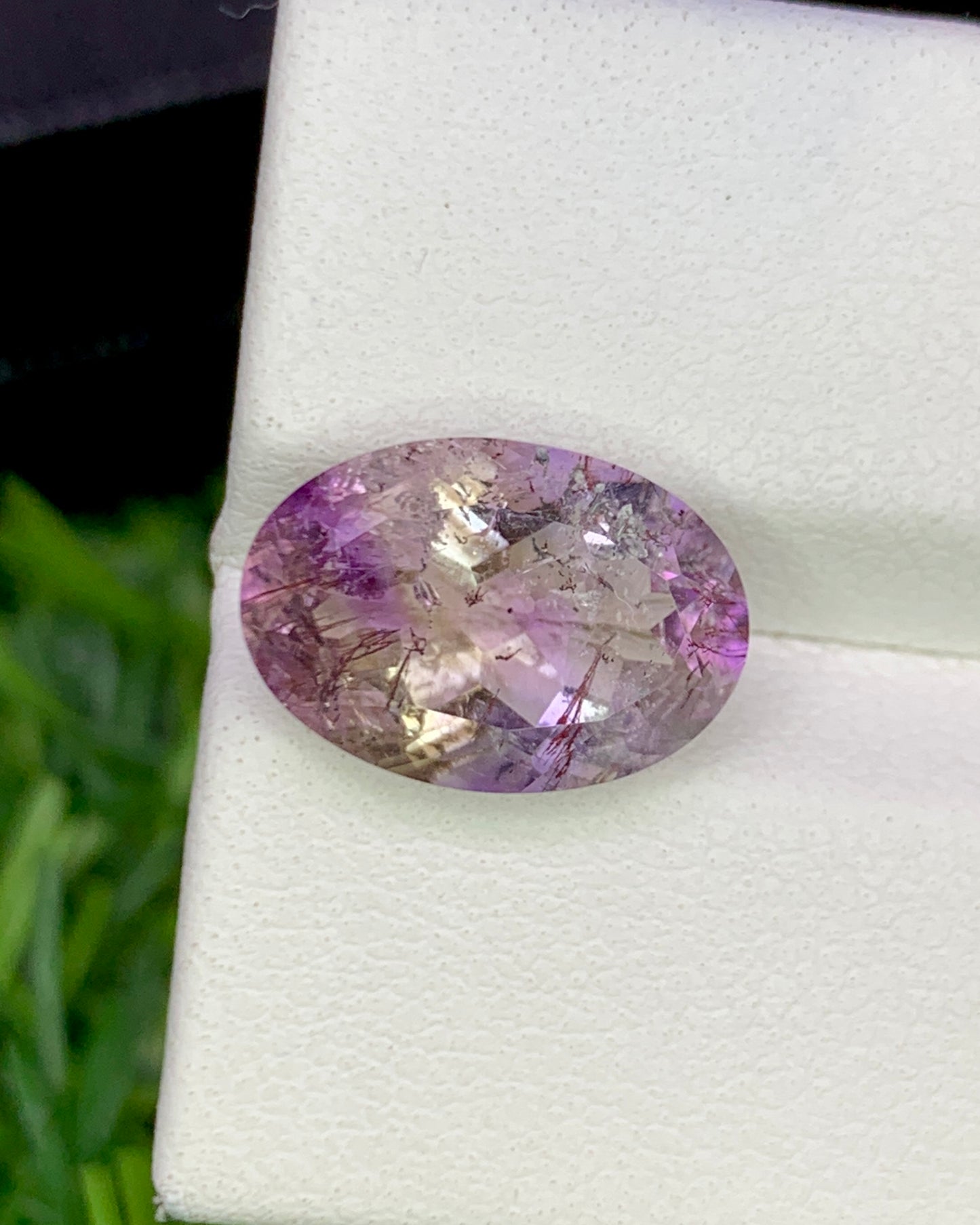 Natural Super Seven 4.08 Carat 13.1x9.1 MM Oval Shape Faceted Gemstone with 7 Crystals Healing Stone Seven Chakra Melody Stone