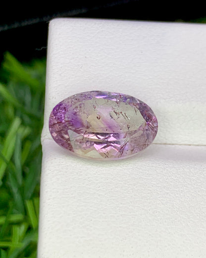 Natural Super Seven 4.08 Carat 13.1x9.1 MM Oval Shape Faceted Gemstone with 7 Crystals Healing Stone Seven Chakra Melody Stone