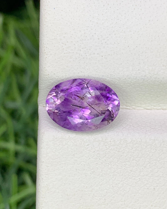 Natural Super Seven 2.00 Carat 10.1x7.3 MM Oval Shape Faceted Gemstone with 7 Crystals Healing Stone Seven Chakra Melody Stone