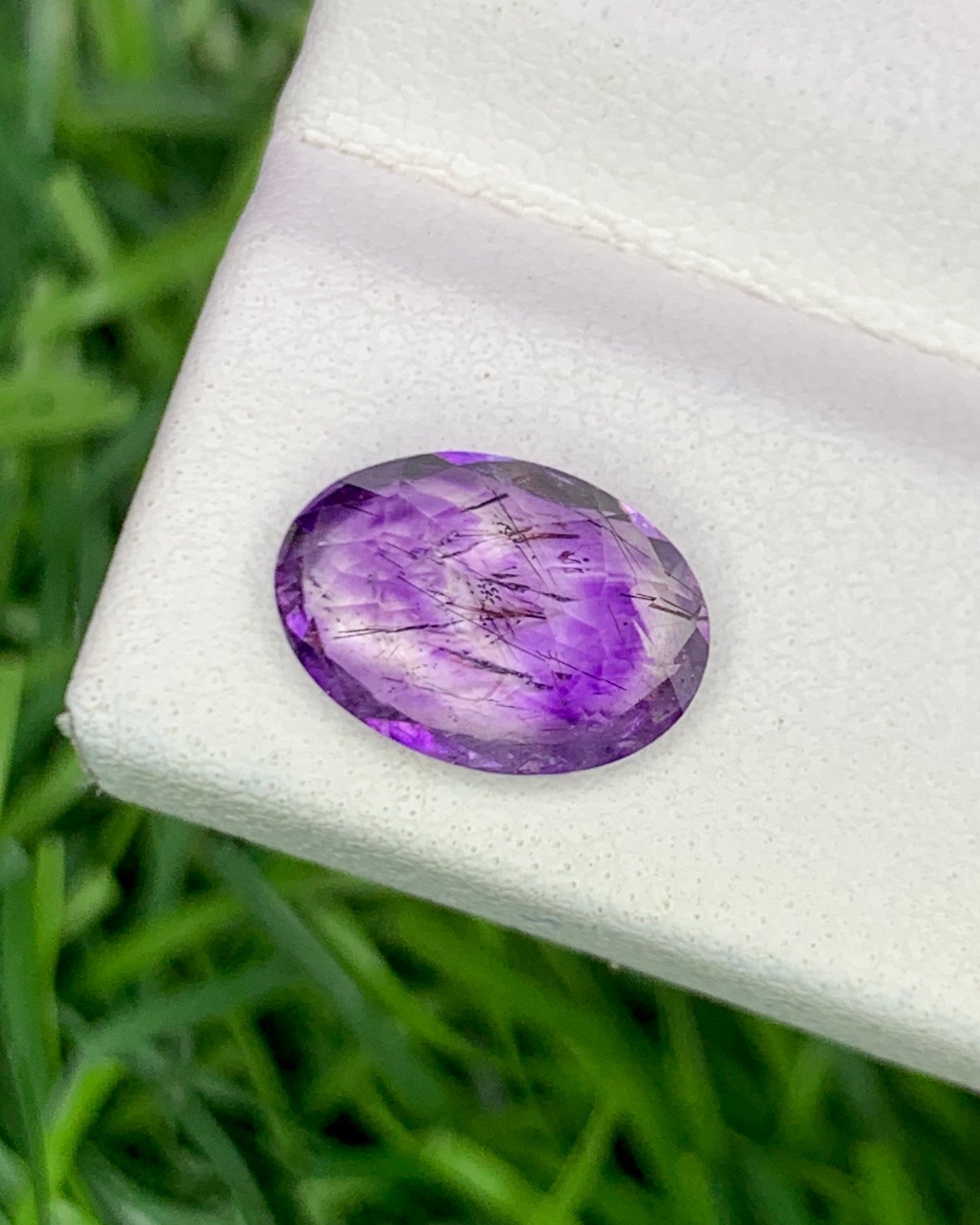 Natural Super Seven 2.00 Carat 10.1x7.3 MM Oval Shape Faceted Gemstone with 7 Crystals Healing Stone Seven Chakra Melody Stone