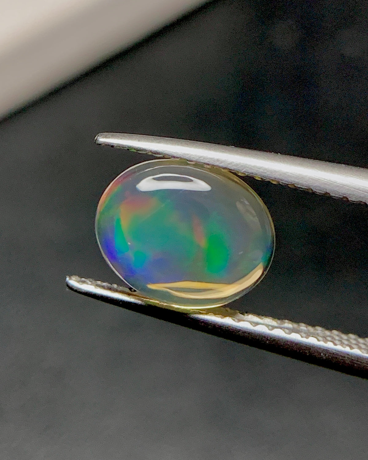 Natural Mexican Fire Opal 1.60 Carat 9.2x7.3 MM Oval Shape Cabochon Gemstone 