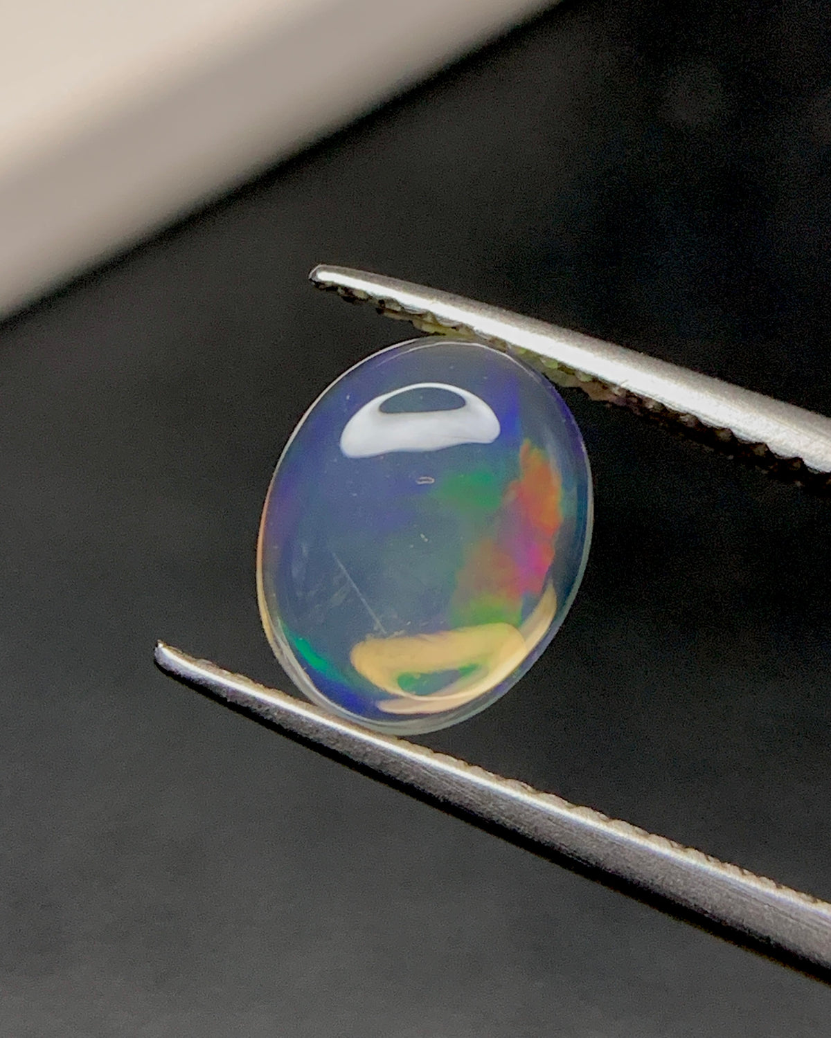 Natural Mexican Fire Opal 1.60 Carat 9.2x7.3 MM Oval Shape Cabochon Gemstone 