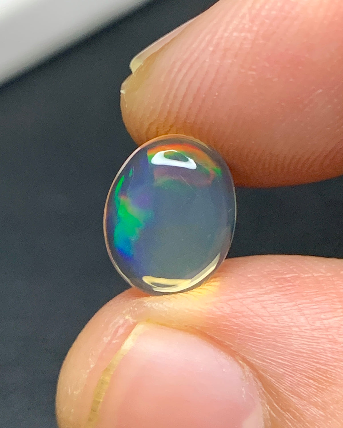 Natural Mexican Fire Opal 1.60 Carat 9.2x7.3 MM Oval Shape Cabochon Gemstone 