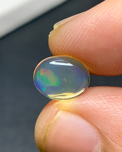 Natural Mexican Fire Opal 1.60 Carat 9.2x7.3 MM Oval Shape Cabochon Gemstone 