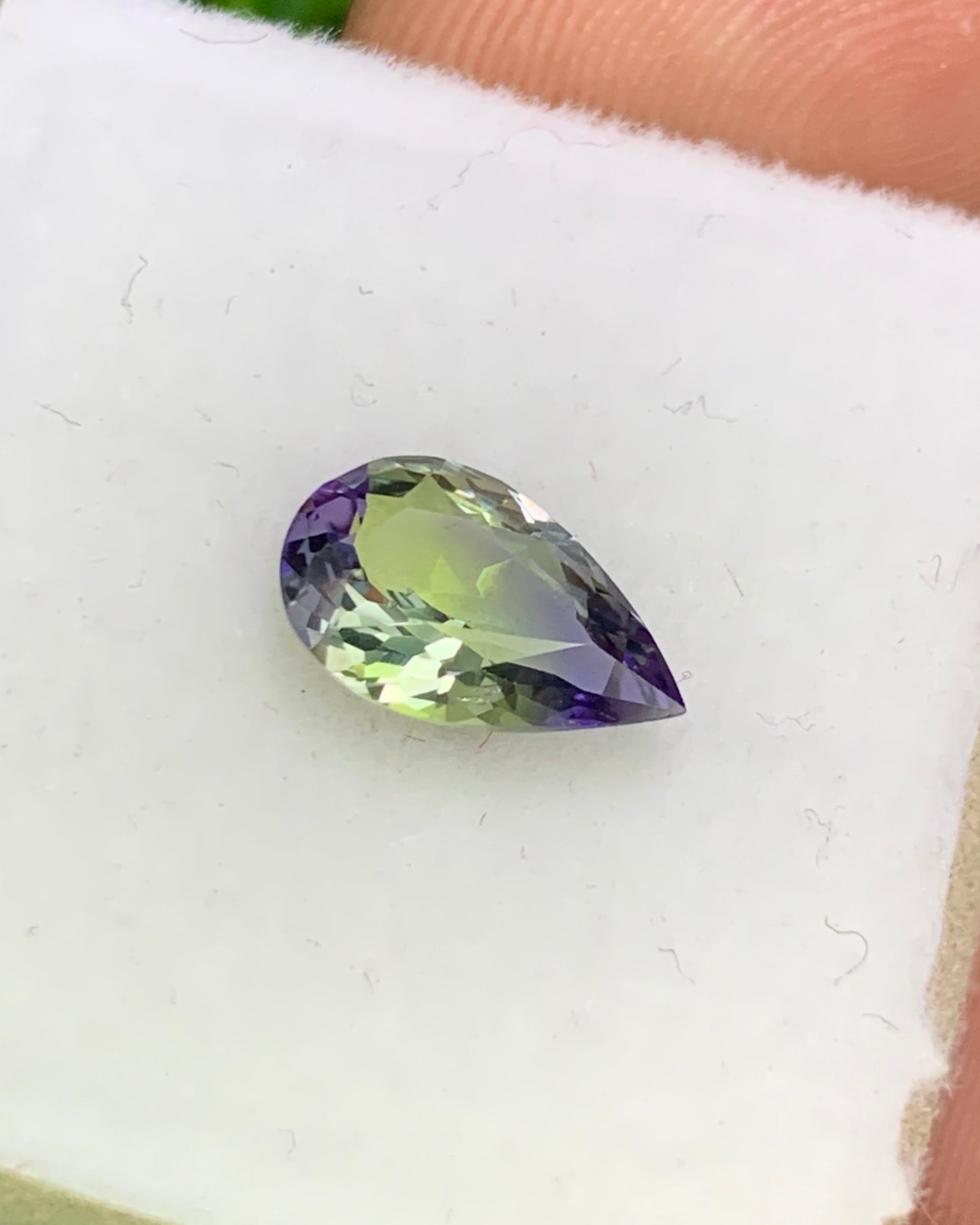 Natural Unheated Peacock Tanzanite 1.07 Carat 9x6 MM Pear Shape Faceted Gemstone