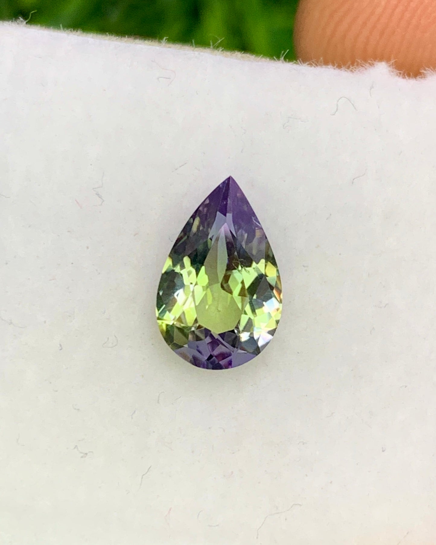 Natural Unheated Peacock Tanzanite 1.07 Carat 9x6 MM Pear Shape Faceted Gemstone